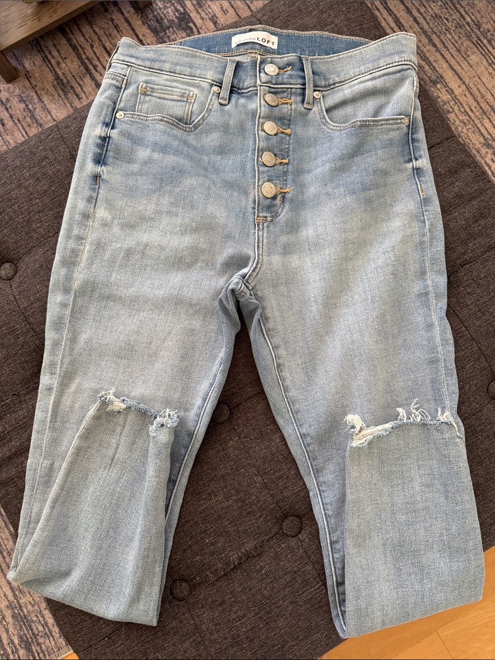 LOFT The Skinny Button Down Jeans